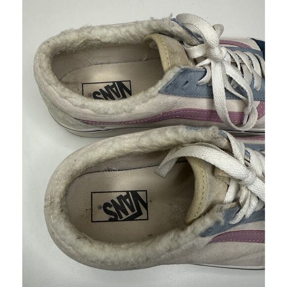 Vans Old Skool Stackform Sneakers Womens 10 Unisex Multi Pig Suede Sherpa Low - Picture 7 of 8